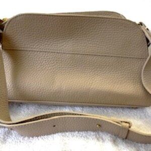 Anna Paola Italian pebble leather and suede crossbody handbag NWOT